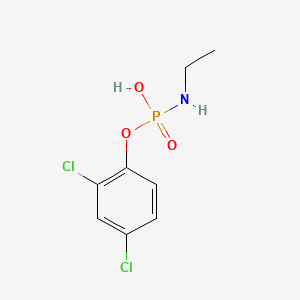 molecular formula C8H10Cl2NO3P B14667663 (2,4-dichlorophenoxy)-N-ethylphosphonamidic acid CAS No. 36031-66-0