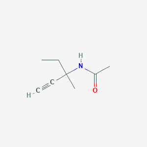 molecular formula C8H13NO B14667685 N-(3-methylpent-1-yn-3-yl)acetamide CAS No. 42105-22-6