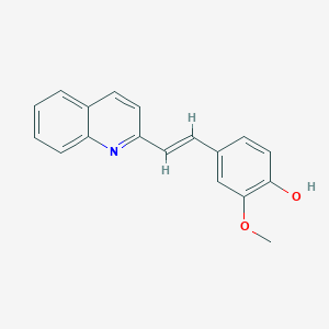 Phenol, 2-methoxy-4-(2-quinolinyl)ethenyl-