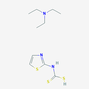 molecular formula C10H19N3S3 B14667708 N,N-diethylethanamine;1,3-thiazol-2-ylcarbamodithioic acid CAS No. 50716-28-4