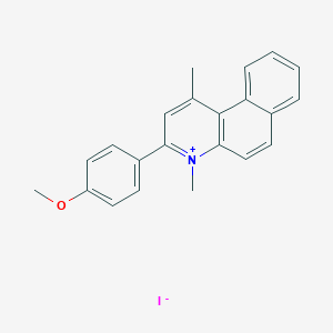 molecular formula C22H20INO B14667740 Benzo[f]quinolinium, 3-(4-methoxyphenyl)-1,4-dimethyl-, iodide CAS No. 41614-07-7