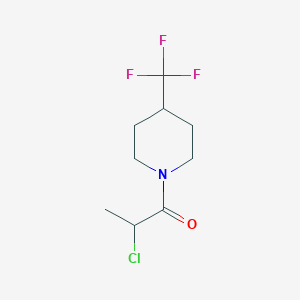 molecular formula C9H13ClF3NO B1466777 2-Chloro-1-[4-(trifluoromethyl)piperidin-1-yl]propan-1-one CAS No. 1488795-95-4