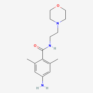 molecular formula C15H23N3O2 B14667781 Benzamide, 4-amino-2,6-dimethyl-N-(2-morpholinoethyl)- CAS No. 39728-50-2