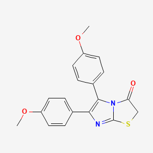 molecular formula C19H16N2O3S B14667822 5,6-Bis(4-methoxyphenyl)imidazo[2,1-b][1,3]thiazol-3(2H)-one CAS No. 39908-38-8