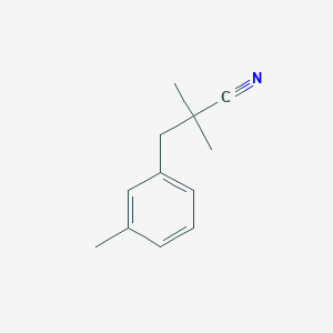 2,2-Dimethyl-3-(3-methylphenyl)propanenitrile