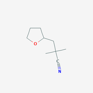 2,2-Dimethyl-3-(oxolan-2-yl)propanenitrile
