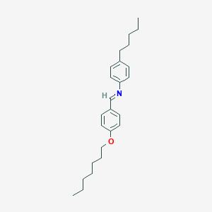 molecular formula C25H35NO B14667885 (E)-1-[4-(Heptyloxy)phenyl]-N-(4-pentylphenyl)methanimine CAS No. 39777-08-7