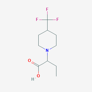molecular formula C10H16F3NO2 B1466791 2-[4-(三氟甲基)哌啶-1-基]丁酸 CAS No. 1466727-57-0