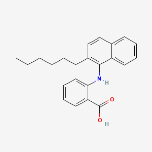 molecular formula C23H25NO2 B14667921 N-(2-Hexyl-1-naphthyl)anthranilic acid CAS No. 51670-20-3