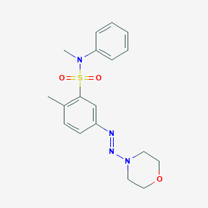 N,2-Dimethyl-5-[(E)-(morpholin-4-yl)diazenyl]-N-phenylbenzene-1-sulfonamide