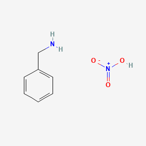 molecular formula C7H10N2O3 B14667947 Nitric acid;phenylmethanamine CAS No. 49580-44-1