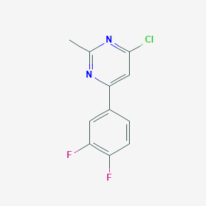 molecular formula C11H7ClF2N2 B1466797 4-氯-6-(3,4-二氟苯基)-2-甲基嘧啶 CAS No. 1465448-86-5