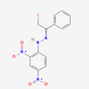 1-(2,4-Dinitrophenyl)-2-(2-iodo-1-phenylethylidene)hydrazine