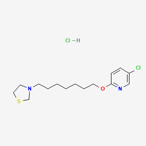 molecular formula C15H24Cl2N2OS B14668006 Thiazolidine, 3-(7-(5-chloro-2-pyridyloxy)heptyl)-, hydrochloride CAS No. 41287-98-3