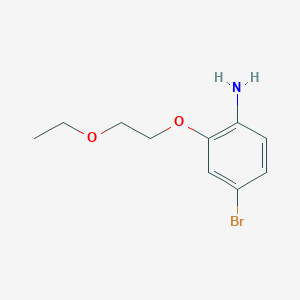 molecular formula C10H14BrNO2 B1466801 4-Bromo-2-(2-ethoxyethoxy)phenylamine CAS No. 1496275-86-5
