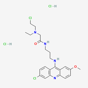 Acetamide, 2-((2-chloroethyl)ethylamino)-N-(3-((6-chloro-2-methoxy-9-acridinyl)amino)propyl)-,dihydrochloride, hemihydrate