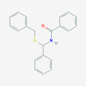 Benzamide, N-[phenyl[(phenylmethyl)thio]methyl]-