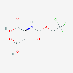 molecular formula C7H8Cl3NO6 B14668091 N-[(2,2,2-Trichloroethoxy)carbonyl]-L-aspartic acid CAS No. 37888-41-8