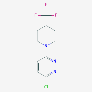 molecular formula C10H11ClF3N3 B1466811 3-Chloro-6-(4-(trifluoromethyl)piperidin-1-yl)pyridazine CAS No. 1465012-54-7