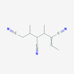 molecular formula C12H15N3 B14668141 2,4-Dimethylhept-5-ene-1,3,5-tricarbonitrile CAS No. 50870-57-0