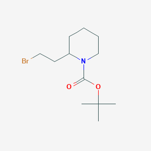 molecular formula C12H22BrNO2 B1466816 Tert-butyl 2-(2-bromoethyl)piperidine-1-carboxylate CAS No. 210564-52-6