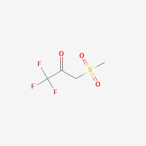 molecular formula C4H5F3O3S B1466820 1,1,1-三氟-3-甲磺酰基丙-2-酮 CAS No. 1799297-94-1