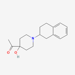 molecular formula C17H23NO2 B14668204 4-Acetyl-1-(1,2,3,4-tetrahydro-2-naphthyl)-4-piperidinol CAS No. 40217-38-7