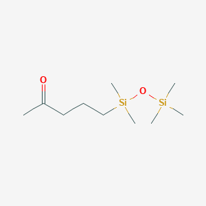 molecular formula C10H24O2Si2 B14668210 5-(Pentamethyldisiloxanyl)pentan-2-one CAS No. 43131-68-6