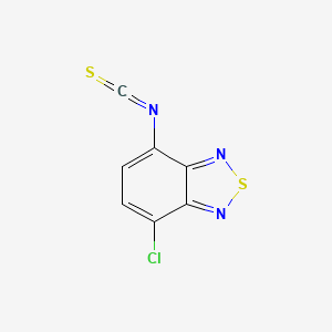 molecular formula C7H2ClN3S2 B14668212 4-Chloro-7-isothiocyanato-2,1,3-benzothiadiazole CAS No. 51322-78-2