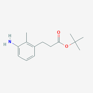 molecular formula C14H21NO2 B1466824 Tert-butyl 3-(3-amino-2-methylphenyl)propanoate CAS No. 1191413-21-4