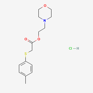 molecular formula C15H22ClNO3S B14668240 2-(4-Morpholinyl)ethyl ((4-methylphenyl)thio)acetate hydrochloride CAS No. 35859-40-6