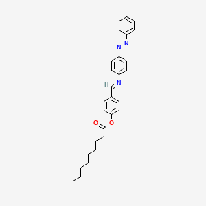 molecular formula C29H33N3O2 B14668244 4-[(E)-({4-[(E)-Phenyldiazenyl]phenyl}imino)methyl]phenyl decanoate CAS No. 37177-44-9