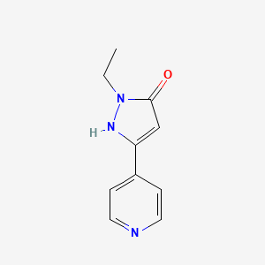 molecular formula C10H11N3O B1466826 1-ethyl-3-(pyridin-4-yl)-1H-pyrazol-5-ol CAS No. 1279105-76-8