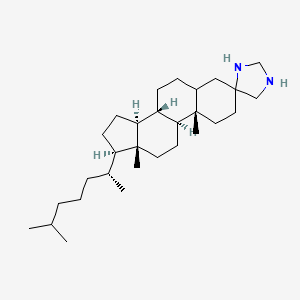 (8R,9S,10S,13R,14S,17R)-10,13-Dimethyl-17-(6-methylheptan-2-yl)hexadecahydrospiro[cyclopenta[a]phenanthrene-3,4'-imidazolidine]