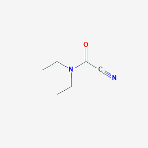 molecular formula C6H10N2O B14668321 Carbonocyanidic amide, diethyl- CAS No. 37174-03-1