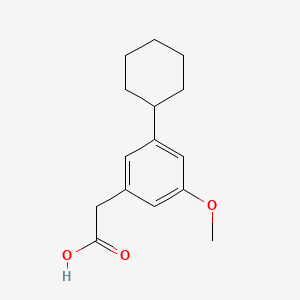 molecular formula C15H20O3 B14668332 Acetic acid, 3-cyclohexyl-5-methoxyphenyl- CAS No. 51028-87-6