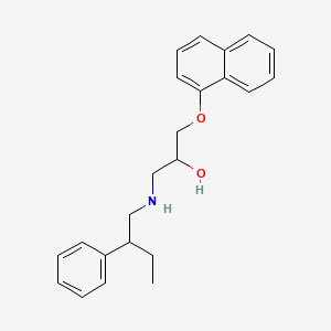 molecular formula C23H27NO2 B14668395 1-(beta-Ethylphenethylamino)-3-(naphthyloxy)-2-propanol CAS No. 36391-22-7