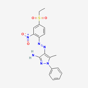 1H-Pyrazol-3-amine, 4-[[4-(ethylsulfonyl)-2-nitrophenyl]azo]-5-methyl-1-phenyl-