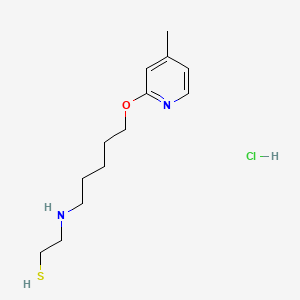 Ethanethiol, 2-(5-(4-methyl-2-pyridyloxy)pentyl)amino-, hydrochloride