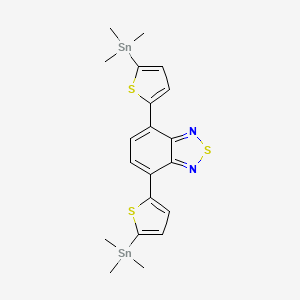 molecular formula C20H24N2S3Sn2 B1466847 4,7-Bis(5-(trimethylstannyl)thiophen-2-yl)benzo[c][1,2,5]thiadiazole CAS No. 1025451-57-3