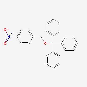 molecular formula C26H21NO3 B14668472 1,1',1''-{[(4-Nitrophenyl)methoxy]methanetriyl}tribenzene CAS No. 39834-49-6