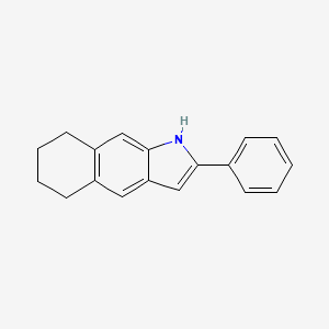 molecular formula C18H17N B14668483 2-Phenyl-5,6,7,8-tetrahydro-1H-benzo(f)indole CAS No. 38824-44-1