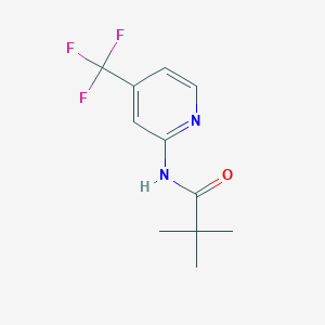 molecular formula C11H13F3N2O B1466850 2,2-dimethyl-N-[4-(trifluoromethyl)pyridin-2-yl]propanamide CAS No. 1803590-62-6