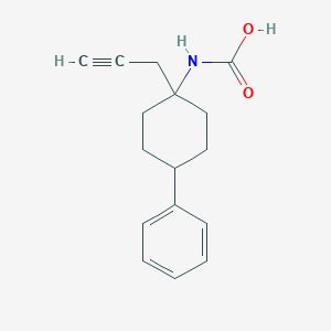 Cyclohexanol, 4-phenyl-1-(2-propynyl)-, carbamate, (E)-