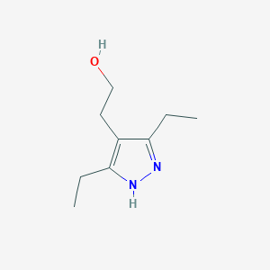 molecular formula C9H16N2O B1466853 2-(3,5-diethyl-1H-pyrazol-4-yl)-ethanol CAS No. 1189155-33-6