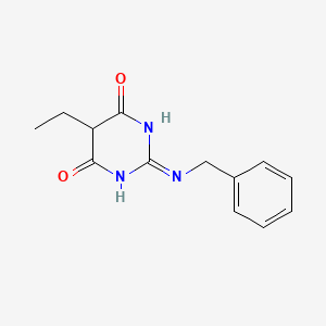 4,6(1H,5H)-Pyrimidinedione, 2-(benzylamino)-5-ethyl-