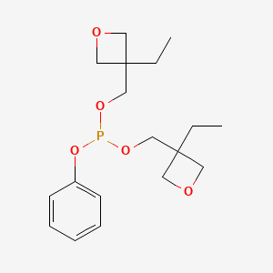 molecular formula C18H27O5P B14668553 Bis[(3-ethyl-3-oxetanyl)methyl] phenyl phosphite CAS No. 42567-04-4