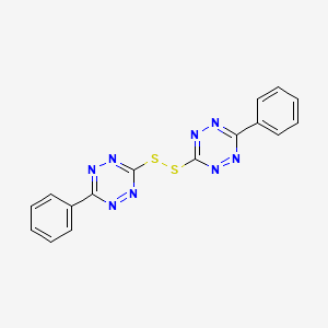 molecular formula C16H10N8S2 B14668592 3,3'-Disulfanediylbis(6-phenyl-1,2,4,5-tetrazine) CAS No. 50451-16-6