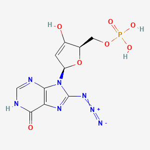 molecular formula C10H10N7O7P B14668611 8-N(3)Cimp CAS No. 51239-30-6