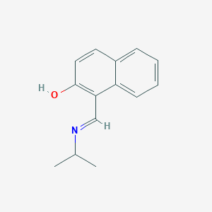 molecular formula C14H15NO B14668613 2-Naphthalenol, 1-[[(1-methylethyl)imino]methyl]- CAS No. 50599-33-2